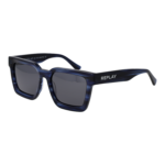 Replay Quadrat Sonnenbrille RY640S 5303 in Blau – 45° Seitenansicht