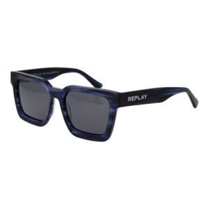 Replay Quadrat Sonnenbrille RY640S 5303 in Blau – 45° Seitenansicht