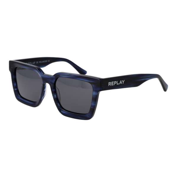 Replay Quadrat Sonnenbrille RY640S 5303 in Blau – 45° Seitenansicht