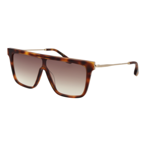 Victoria Beckham Quadrat Sonnenbrille VB650S 53216 in Braun – 45° Seitenansicht