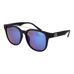 Guess Quadrat Sonnenbrille GF5075 5602X in Schwarz – 45° Seitenansicht
