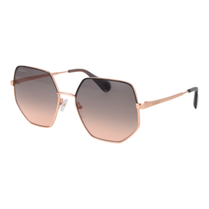 Max & Co Geometric Sonnenbrille MO0026 5733B in Rosé Gold – 45° Seitenansicht