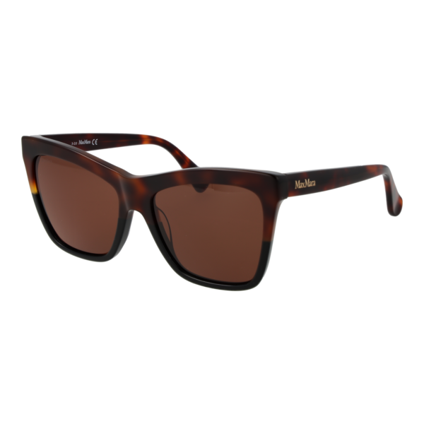 Max Mara Sonnenbrille MM0008 5556E – 45° Seitenansicht Max Mara Katzenaugen Sonnenbrille MM0008 5556E in Braun – 45° Seitenansicht