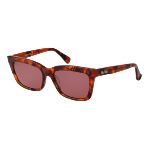 Max Mara Rechteck Sonnenbrille MM0010 5554S in Braun – 45° Seitenansicht