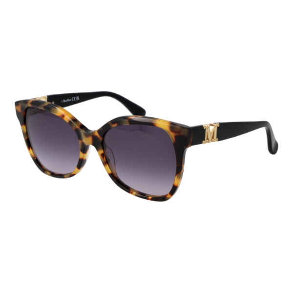 Max Mara Schmetterling Sonnenbrille MM0014 5656B in Braun – 45° Seitenansicht