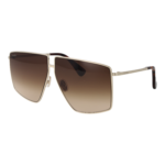Max Mara Quadrat Sonnenbrille MM0026 6432F in Silber – 45° Seitenansicht
