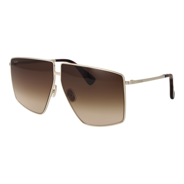 Max Mara Quadrat Sonnenbrille MM0026 6432F in Silber – 45° Seitenansicht