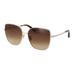 Max Mara Quadrat Sonnenbrille MM0032-D 5928F in Rosé Gold – 45° Seitenansicht