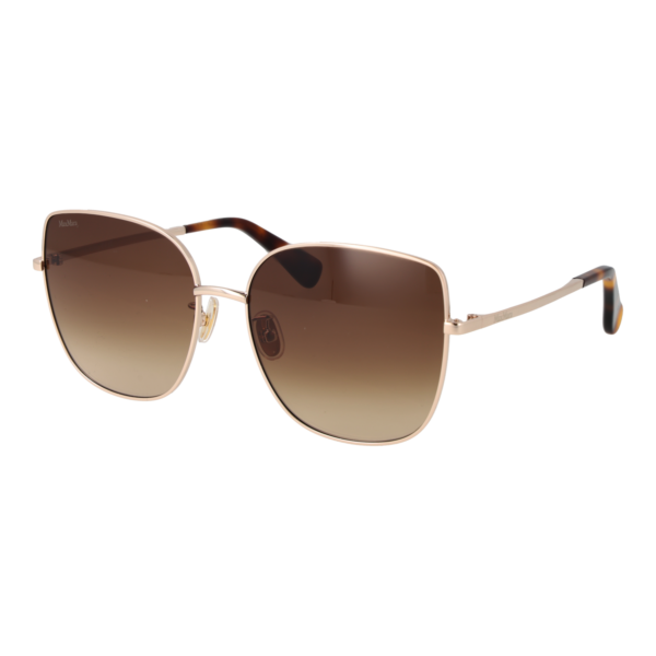 Max Mara Quadrat Sonnenbrille MM0032-D 5928F in Rosé Gold – 45° Seitenansicht
