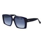 Max Mara Rechteck Sonnenbrille MM0024 5690W in Blau – 45° Seitenansicht
