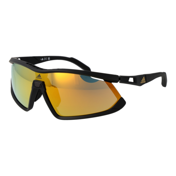 Adidas Sport Sport Sonnenbrille SP0055-F 0002G in Schwarz – 45° Seitenansicht