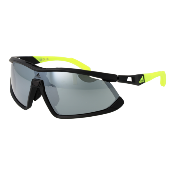 Adidas Sport Sport Sonnenbrille SP0055-F 0020C in Schwarz – 45° Seitenansicht