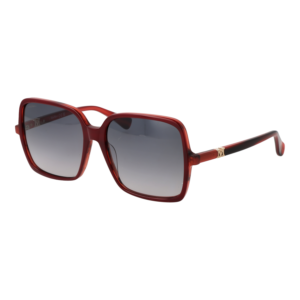 Max Mara Quadrat Sonnenbrille MM0037 6071B in Burgunder – 45° Seitenansicht