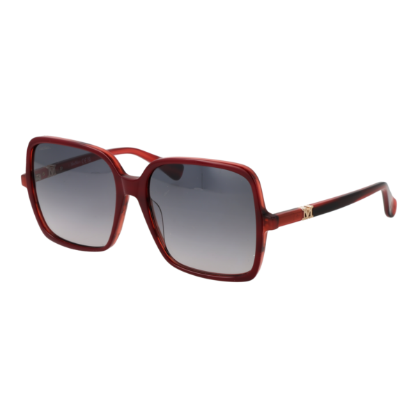 Max Mara Quadrat Sonnenbrille MM0037 6071B in Burgunder – 45° Seitenansicht