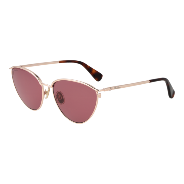 Max Mara Katzenaugen Sonnenbrille MM0044 5652S in Gold – 45° Seitenansicht