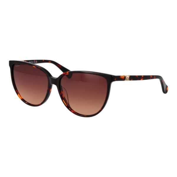 Max Mara Schmetterling Sonnenbrille MM0045 5854F in Schwarz – 45° Seitenansicht