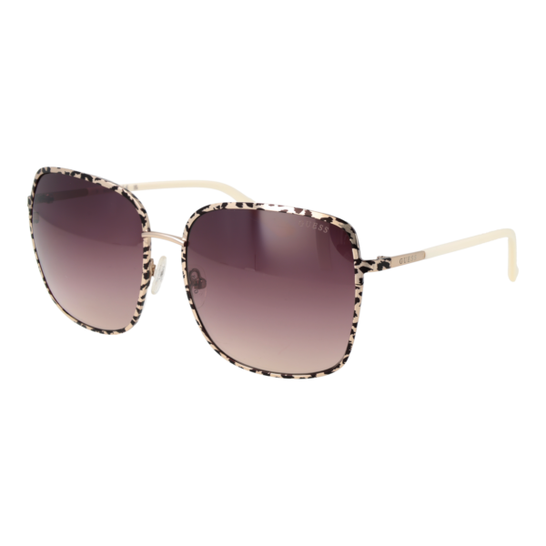 Guess Quadrat Sonnenbrille GU7846 6133F in Gold – 45° Seitenansicht