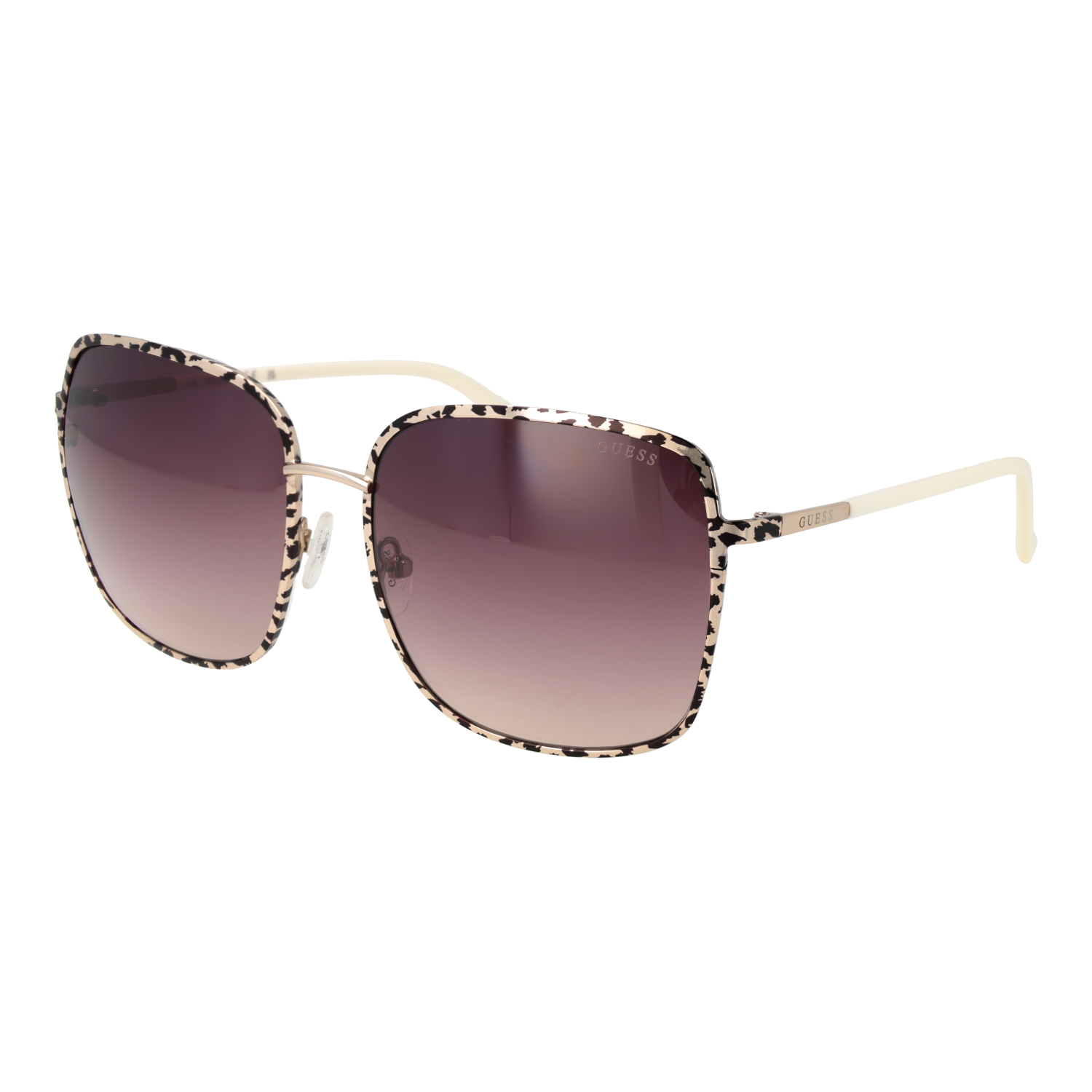 Guess Quadrat Sonnenbrille GU7846 6133F in Gold – 45° Seitenansicht