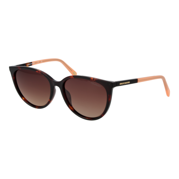 Skechers Katzenaugen Sonnenbrille SE6169 5652H in Braun – 45° Seitenansicht