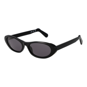 GCDS Oval Sonnenbrille GD0021 5501A in Schwarz – 45° Seitenansicht