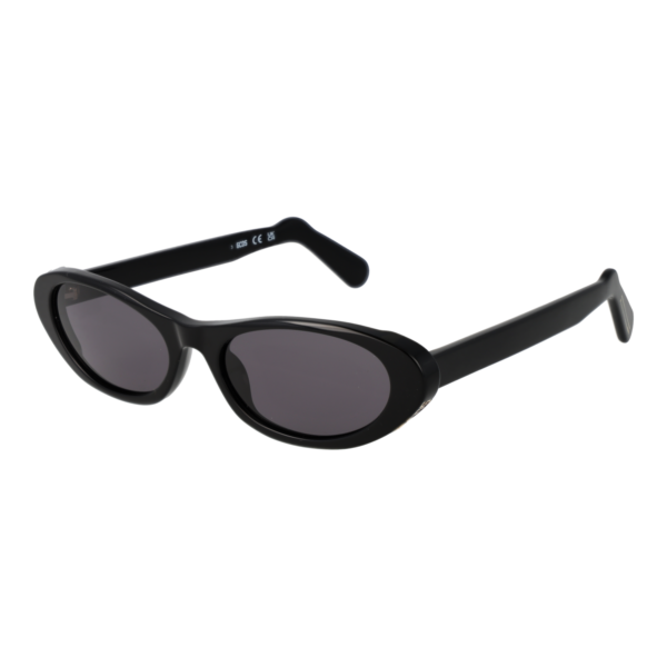GCDS Sonnenbrille GD0021 5501A – 45° Seitenansicht GCDS Oval Sonnenbrille GD0021 5501A in Schwarz – 45° Seitenansicht