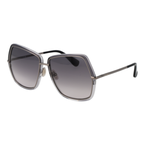 Max Mara Quadrat Sonnenbrille MM0054 6112B in Grau – 45° Seitenansicht