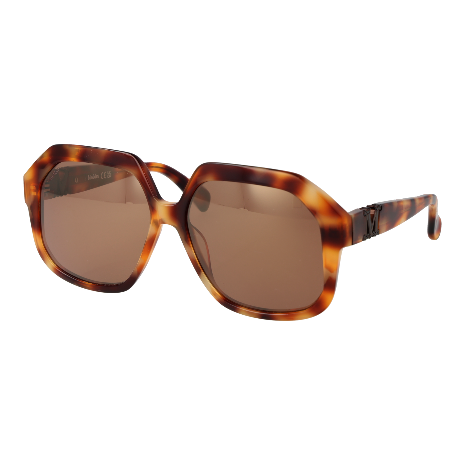 Max Mara Geometric Sonnenbrille MM0056 5753E in Mehrfarbig – 45° Seitenansicht