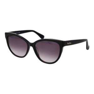 Max Mara Katzenaugen Sonnenbrille MM0058 5701B in Schwarz – 45° Seitenansicht