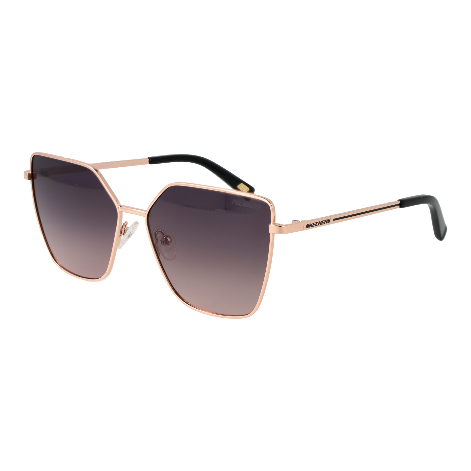 Skechers Schmetterling Sonnenbrille SE6212 5828D in Rosé Gold – 45° Seitenansicht