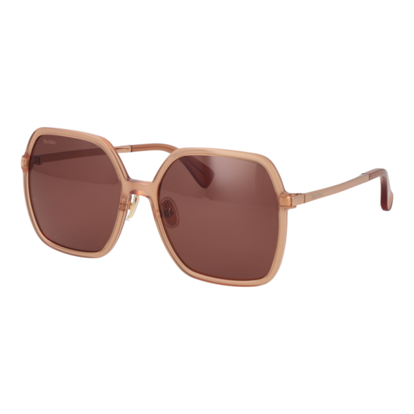Max Mara Quadrat Sonnenbrille MM0059-D 5972E in Koralle – 45° Seitenansicht