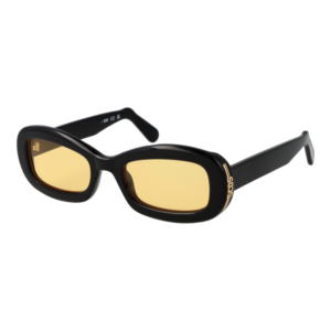 GCDS Rechteck Sonnenbrille GD0027 5301E in Schwarz – 45° Seitenansicht