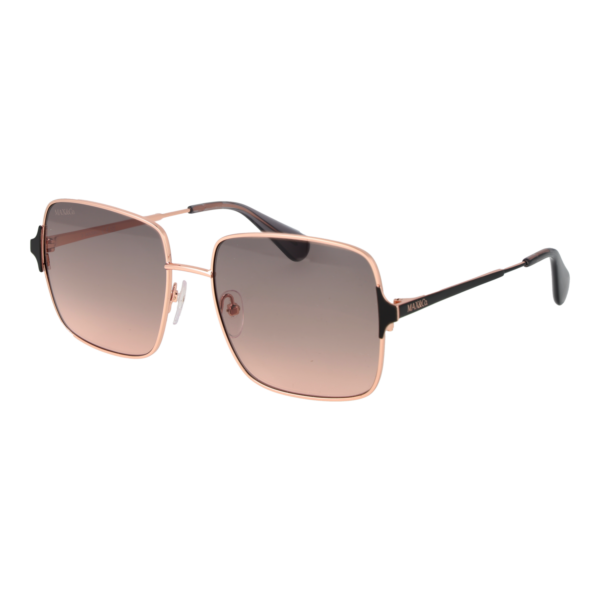 Max & Co Quadrat Sonnenbrille MO0072 5633B in Rosé Gold – 45° Seitenansicht