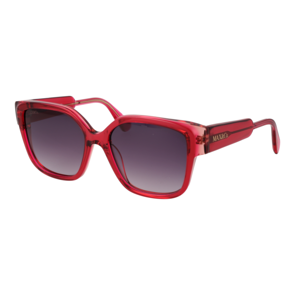 Max & Co Schmetterling Sonnenbrille MO0075 5572B in Rosa – 45° Seitenansicht