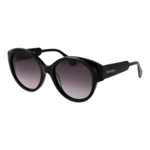 Max & Co Rund Sonnenbrille MO0076 5501B in Schwarz – 45° Seitenansicht