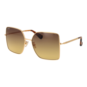 Max Mara Quadrat Sonnenbrille MM0062-H 5930F in Gold – 45° Seitenansicht