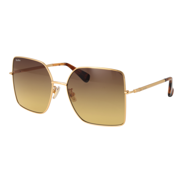 Max Mara Quadrat Sonnenbrille MM0062-H 5930F in Gold – 45° Seitenansicht
