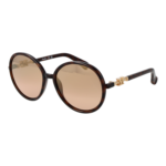 Max Mara Rund Sonnenbrille MM0065 5852G in Braun – 45° Seitenansicht