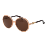 Max Mara Rund Sonnenbrille MM0065 5859F in Beige – 45° Seitenansicht