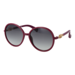 Max Mara Rund Sonnenbrille MM0065 5875B in Lila – 45° Seitenansicht
