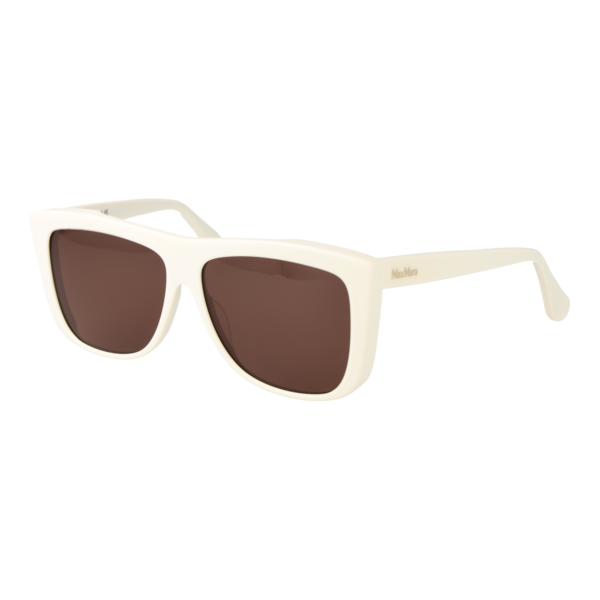 Max Mara Rechteck Sonnenbrille MM0066 5721E in Weiß – 45° Seitenansicht
