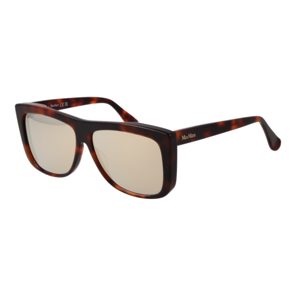 Max Mara Quadrat Sonnenbrille MM0066 5752L in Braun – 45° Seitenansicht