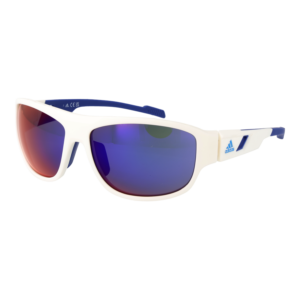 Adidas Sport Sport Sonnenbrille SP0045 6121Z in Weiß – 45° Seitenansicht