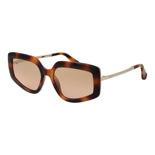 Max Mara Sonnenbrille MM0069 5552G – 45° Seitenansicht Max Mara Rechteck Sonnenbrille MM0069 5552G in Mehrfarbig – 45° Seitenansicht