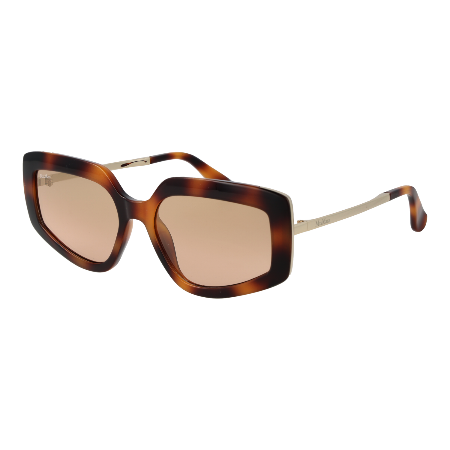 Max Mara Rechteck Sonnenbrille MM0069 5552G in Mehrfarbig – 45° Seitenansicht
