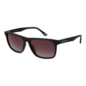 Skechers Rechteck Sonnenbrille SE6268 5602H in Schwarz – 45° Seitenansicht