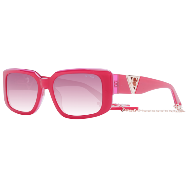 Guess Rechteck Sonnenbrille GU7891 5372T in Rosa – 45° Seitenansicht