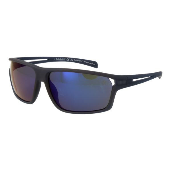 Timberland Rechteck Sonnenbrille TB9307 6391D in Schwarz – 45° Seitenansicht