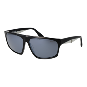 BMW Quadrat Sonnenbrille BW0051-H 6102C in Schwarz – 45° Seitenansicht
