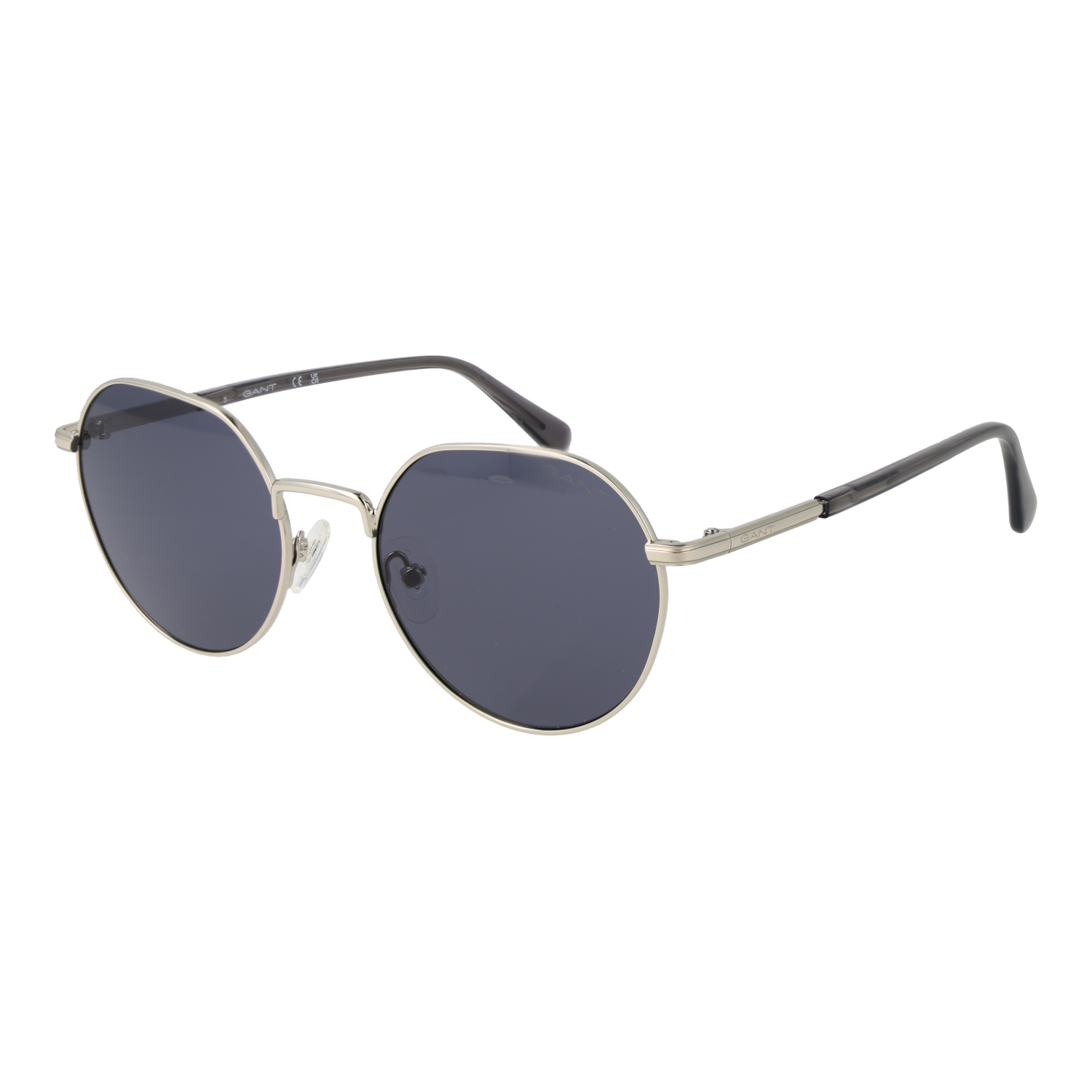 Gant Panto Sonnenbrille GA7233 5316A in Silber – 45° Seitenansicht