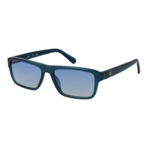 Guess Rechteck Sonnenbrille GU00085 5590X in Blau – 45° Seitenansicht